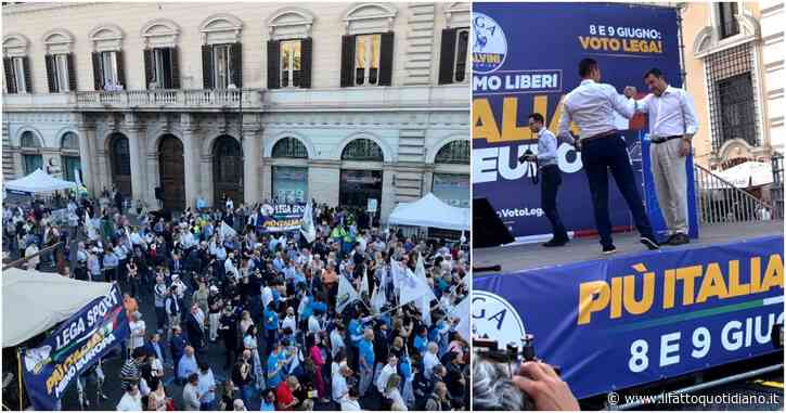 Europee, piazza semivuota per Salvini e Vannacci: la chiusura della campagna della Lega a Roma è un mezzo flop – Video