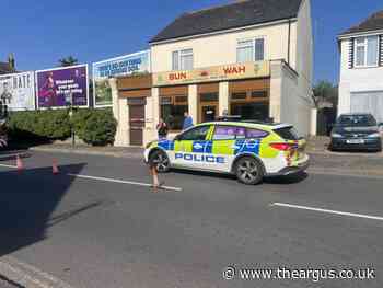 Littlehampton: Car crashes into building by Chinese takeaway