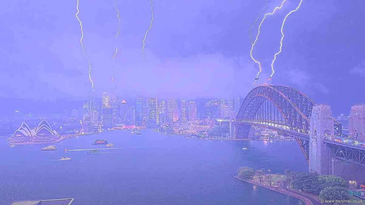 Sydney, Brisbane, Melbourne weather: Mega rain bomb detonates over east coast bringing flash floods and severe weather warnings, as 'five-in-one' lightning strike hits the city
