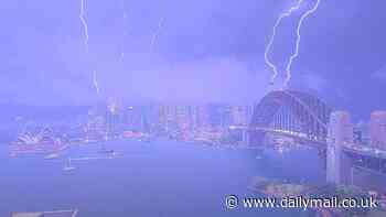 Sydney, Brisbane, Melbourne weather: Mega rain bomb detonates over east coast bringing flash floods and severe weather warnings, as 'five-in-one' lightning strike hits the city
