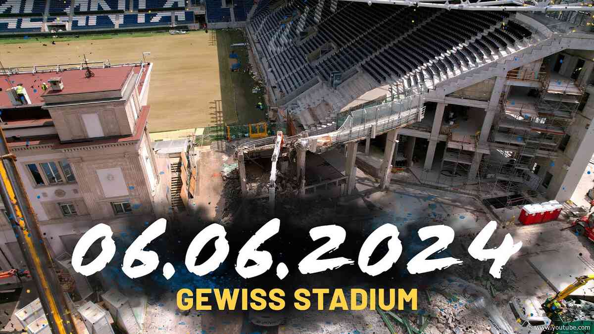 Gewiss Stadium: iniziata la demolizione dei Distinti Sud