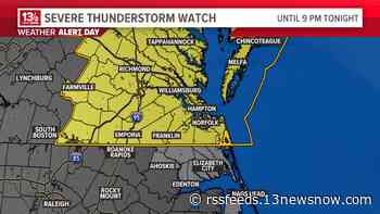 Severe Thunderstorm Watch across Hampton Roads