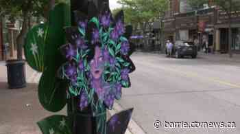Orillia being beautified by artistic flowers with powerful message