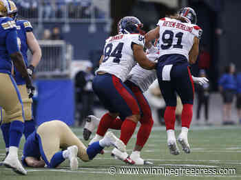 Sloppy Bombers buried by Alouettes