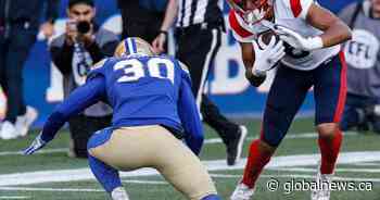 Winnipeg Blue Bombers offence stalls in season opening loss to Alouettes