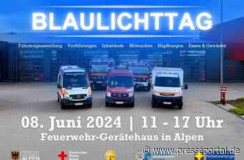 FW Alpen: Veranstaltungshinweise zum morgigen Blaulichttag