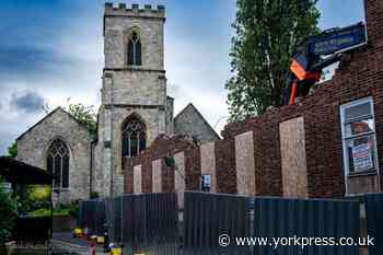 Demolition works give rare view of St Denys Church, York