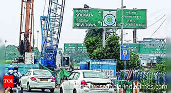 Metro work: Smaller board replaces giant VIP Road signage in Kolkata