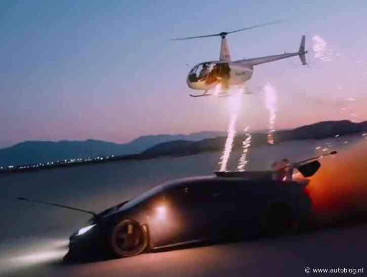 Youtuber cel in voor schieten op Lamborghini, vanuit een helicopter..