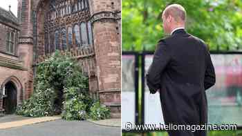 Prince William arrives at Duke of Westminster's high-society wedding to Olivia Henson
