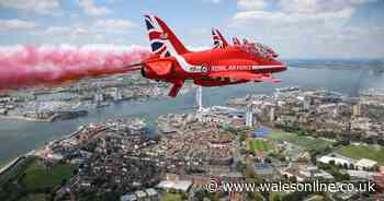 How to see the Red Arrows as they fly over Wales today