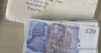 Mystery as envelopes stuffed with £1,000 in notes put through letterboxes