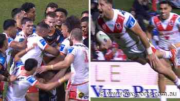 LIVE NRL: Dragons turn game on its head with thrilling try in heated Tigers clash