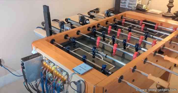 Awesome robotic foosball table features AI, Vision and Machine Learning