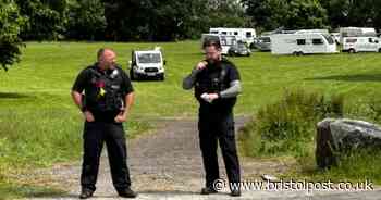 Live: Police surround Bristol park after caravans and vehicles set up camp