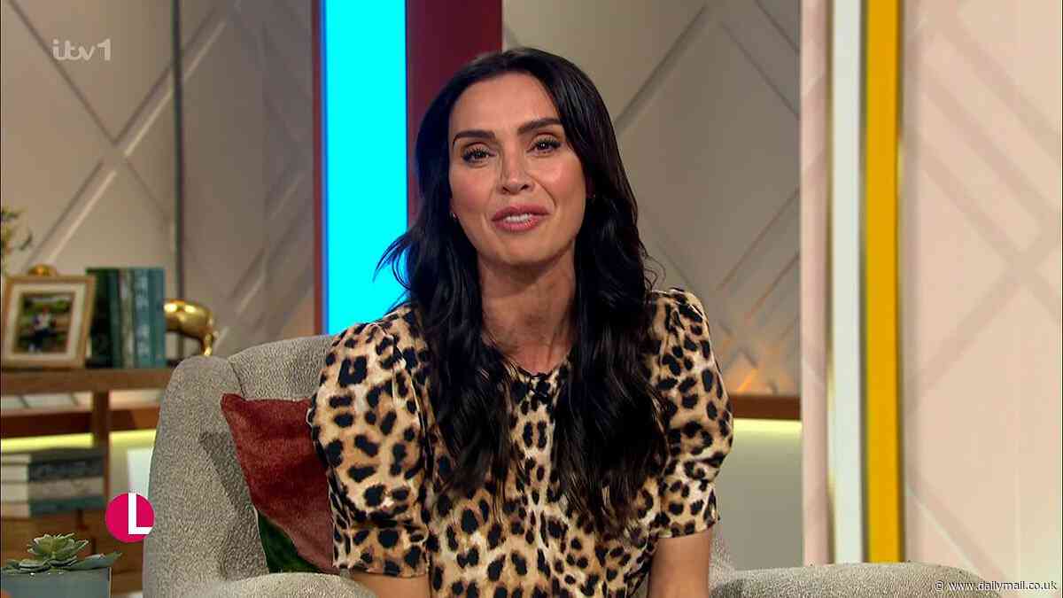 Christine Lampard collapses into giggles during 'awkward' interview with husband Frank as the couple appear together again on ITV