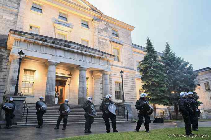 McGill says campus protest that led to 15 arrests was ‘troubling’ escalation