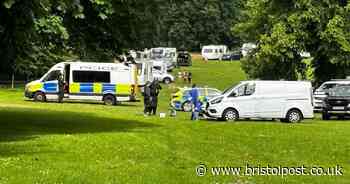 Dozens of caravans and vehicles leave Bristol area after police surround park