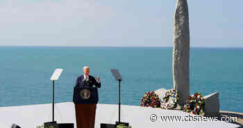 Biden says democracy "begins with each of us" in speech at D-Day memorial