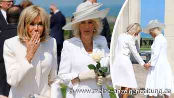 „Unangenehmer Moment“: Königin Camilla entzieht First Lady Brigitte Macron die Hand