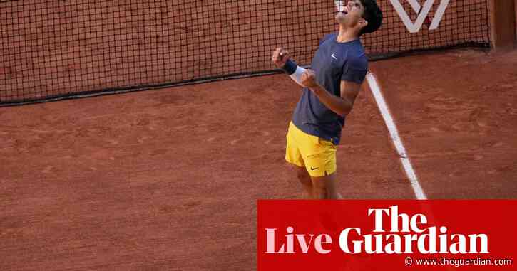 Carlos Alcaraz beats Jannik Sinner in five sets: French Open men’s semi-final – live