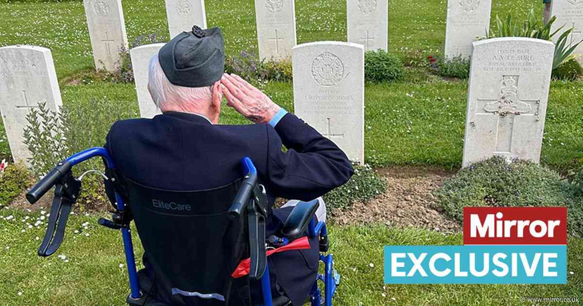 D-Day hero, 100, falls silent and pays heartbreaking respects to WW2 friends