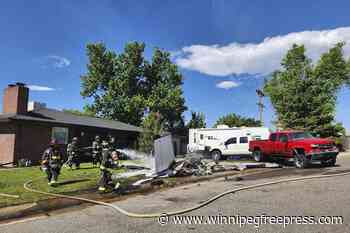 4 hospitalized after small plane crashes in suburban Denver front yard