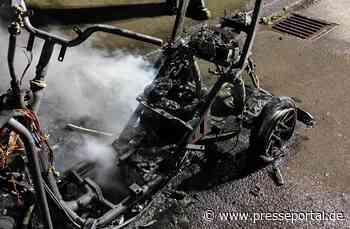 FW-PL: Ortsteil Eschen - Motorroller brennt vollständig aus
