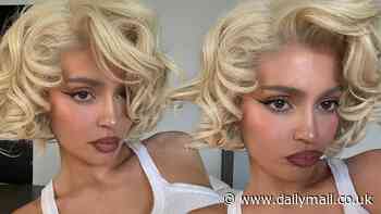Kylie Jenner resembles bombshell Marilyn Monroe as she makes the rare move of sharing photos of herself with flirty blonde hair