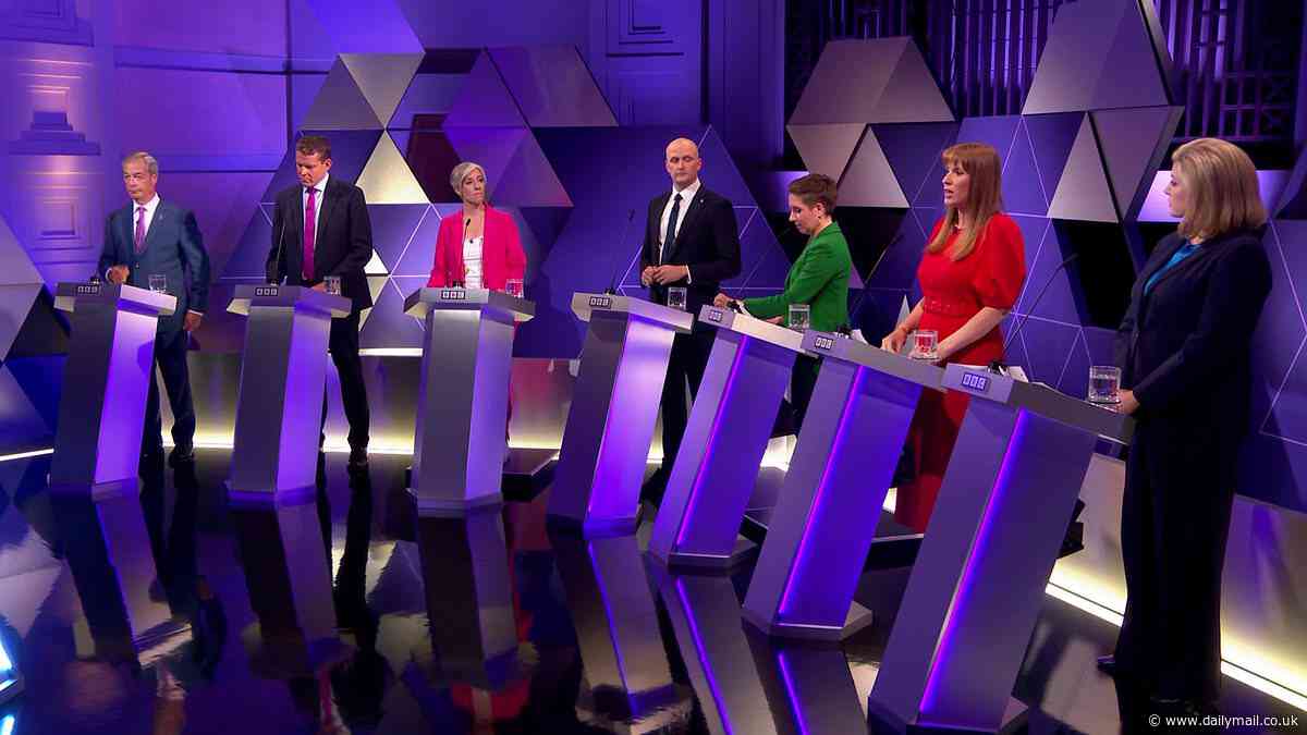 Social media users compare BBC general election debate to quiz show as seven political heavyweights go head-to-head in battle for votes