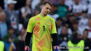 Manuel Neuer produces ANOTHER blunder after gifting Greece a goal in Germany's final Euros warm-up clash... as fans claim Bayern star not been the same 'since Joselu ended him'