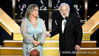 Dick Van Dyke, 98, becomes oldest Emmy winner EVER as he accepts trophy with wife Arlene Silver, 52, at 51st Daytime Emmy Awards in LA