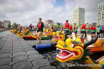 Tiende Drakenbootfestival vult Kattendijkdok met kleurrijke drakenboten en motiverend getrommel