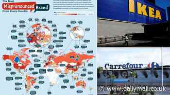 You're saying your favourite brand names all wrong! Map reveals the most mispronounced brands around the world - including IKEA, Tetris, and Tommy Hilfiger