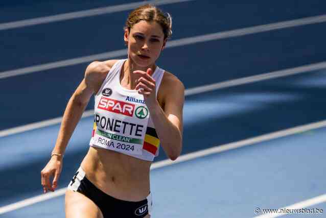 Helena Ponette komt op EK in Rome niet door de reeksen van de 400 meter
