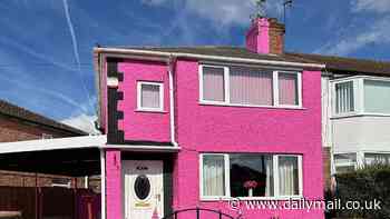 The price is WHITE! Bright pink Barbie home dubbed Britain's tackiest house - is finally sold after the owner gives it a 'boring paintjob'