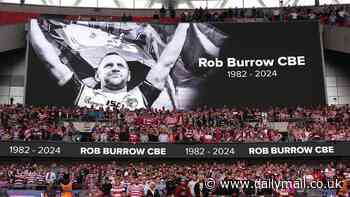 Rugby League fans and players honour Rob Burrow ahead of the Challenge Cup final between Wigan and Warrington at Wembley following his passing at the age of 41 after a five-year battle with MND