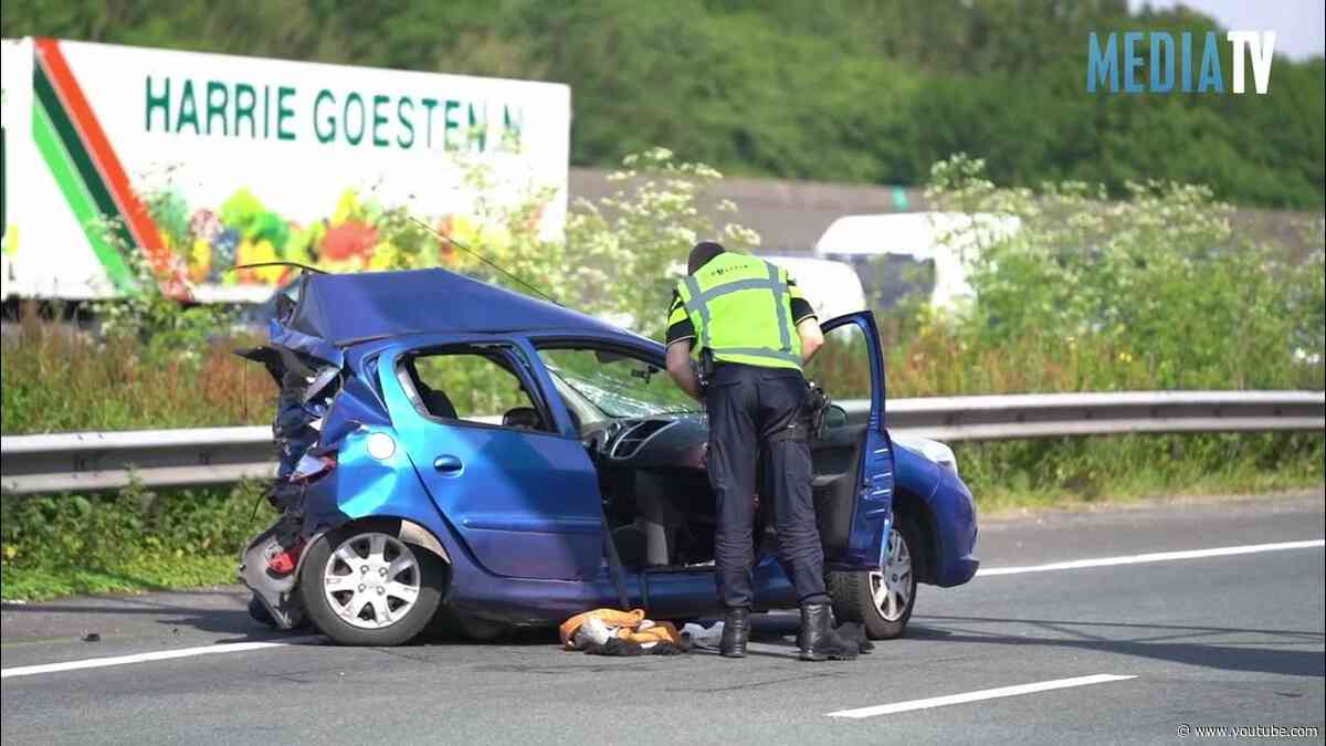 Zwaar ongeval met militair voertuig op snelweg A16 ter hoogte van Zwijndrecht