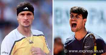 French Open LIVE: Alexander Zverev accused of cheating as Alcaraz shows class to Sinner