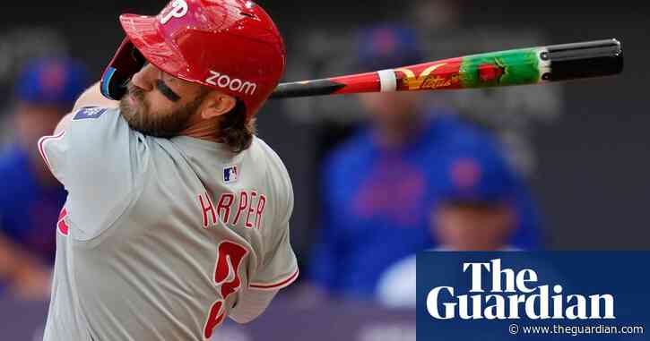 Bryce Harper does ‘soccer slide’ as Phillies batter Mets on London debut