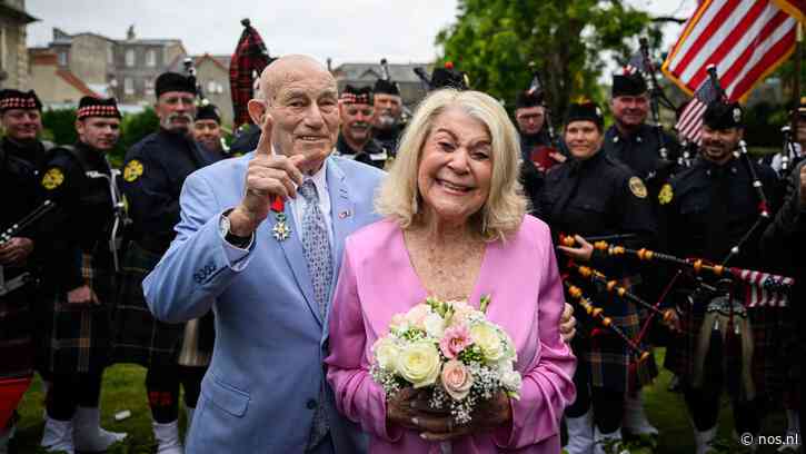 100-jarige Amerikaanse veteraan trouwt in Normandië met zijn 96-jarige liefje