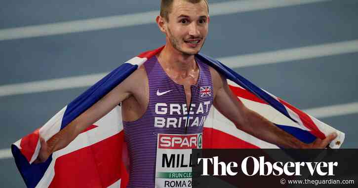 Danny Mills cheers on son George to European championship 5,000m silver