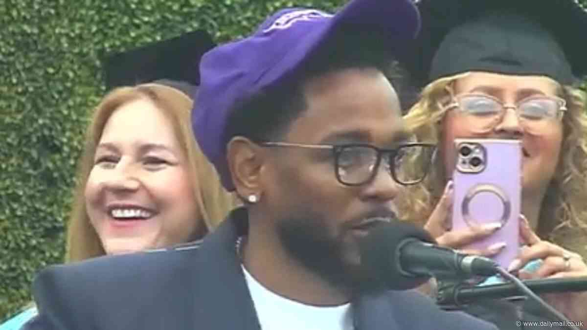 Kendrick Lamar makes first public appearance amid THAT Drake feud as surprise commencement speaker at Compton College