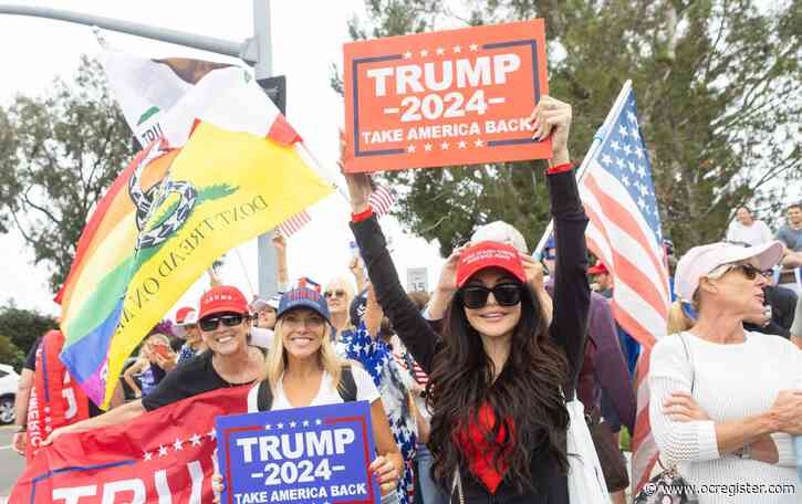 Photos: Trump supporters line Newport Beach streets to welcome the former president to town