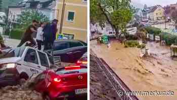 Heftige Unwetter in Österreich: Ort komplett überflutet, Mure trifft Autobahn – Katastrophenalarm löst aus