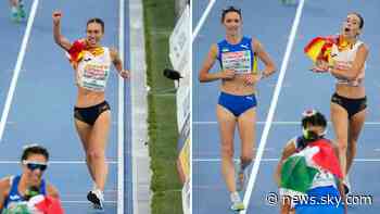 Athlete overtaken as she celebrates medal early