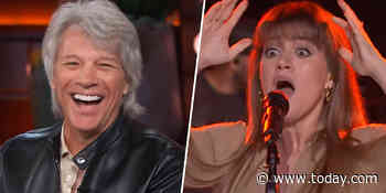 Jon Bon Jovi teases Kelly Clarkson for singing wrong 'Blaze of Glory' lyrics during 'Kellyoke'