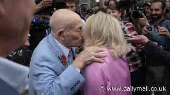 World War II veteran, 100, and his 96-year-old sweetheart bride tie the knot near the Normandy D-Day beaches