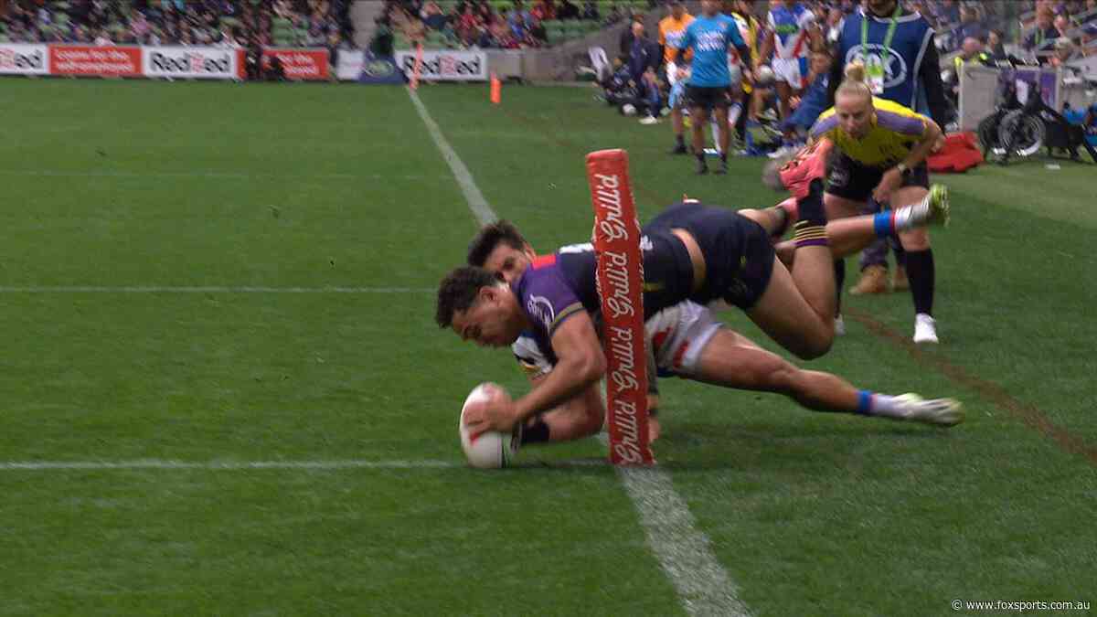 Halves star as Storm move to top of ladder with win over Knights in entertaining clash