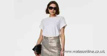 M&S shoppers snap up 'stylish' £35 metallic denim mini skirt in both colours